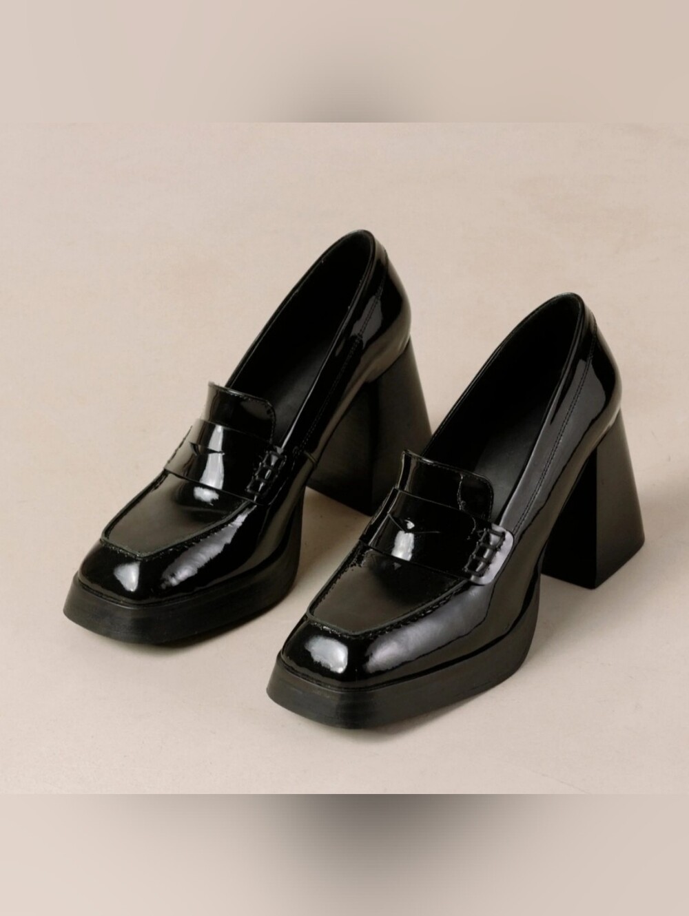 ALOHAS Take Off Heeled Loafers Black Size 9